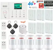 R02 WIFI 4G Internet TUYA APP Wireless Wired Home Security Burglar Alarm System