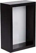 Nicola Spring 3D Shadow Box Photo Frame - 4 x 6 (10 x 15cm) - Pack of 1 - Black 3D Photo Frame Picture Frame Deep Box Small Portrait Display Case for Crafts, Keepsakes, Wedding, Graduation
