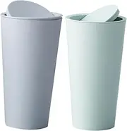 2pcs Desktop Garbage Can Mini Car Garbage Can Bucket Office Desktop Trash Can Tabletop Trash Can Waste Auto Trash Can Decor Trashcan for Car Desktop Container Trash Bin for Car Lid