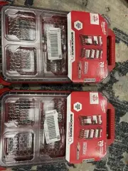 2X 70 PC. New Milwaukee Shockwave Impact Duty Driver Bit Packout Kit
