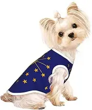 Indiana State Flag print Dog Shirts for Small Dogs Stretchy T-Shirts Lightweight Tank Top Sleeveless Striped Vest