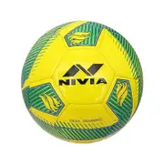 Nivia DOM10 Training ‎PU Football (Yellow, Size 5) | Machine Stitched | 32 Panel | TPU top Layer | Soccer Ball