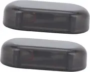 2Pcs Solar Car LED Warning Light Flashing Security Lamp Durable Theft Light for Vehicles Easy to Use Solar Powered Safety Signal Lightweight Black Design
