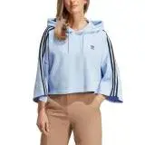 在飛比找遠傳friDay購物優惠-ADIDAS 女衣 圓領長T CROPPED HOODIE 