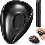 Coffee Bean Dosing Cup Ceramic and Spray Bottle Set, Coffee Bean Dosing Vessel for Home Bar, Black