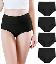 [wirarpa] Women's Ultra Soft High Waist Briefs Modal Underwear Panties High Rise Knickers Multipack