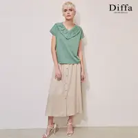 在飛比找蝦皮商城優惠-【Diffa】質感裝飾釦設計長寬裙4768-1606