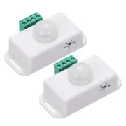 12V 24V PIR Sensor LED Motion Sensor PIR Probe for LED Light Strip White 2Pcs