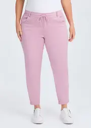 [Virtuelle] Taking Shape Lyocell Blend Elastic Cuff Jogger Size 12 in Orchid Bloom, Cotton - Plus Size Women's Denim & Jeans Orchid Bloom