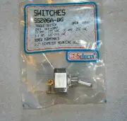 Selecta Switch SS206A-BG, SPST, OFF-(ON), 15A 125 VAC, 10A 250 VAC, 3/4 HP
