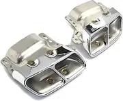 Muffler tip, Compatible Compatible Compatible For Benz W176 A180 A200 A260 Muffler TIP Upgrade A45 Bumper Stainless Steel Square Exhaust System(Silver)