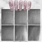 10 Sheet Bear Pattern Hollow Nail Stencils Printing Template DIY Airbrush Na CHW