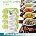 Rotable Spice Rack Tower Kitchen Seasoning Storage Shelf Transparent Storage