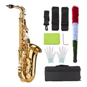 Eb Alto Saxophone Brass Gold Lacquer Alto Sax 802 Key Type Sax for Beginner N2T7