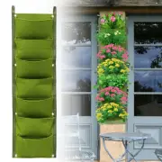 7 Pockets Strawberry Planting Hanging Bag Vertical Grow Planter Flowers Pouch