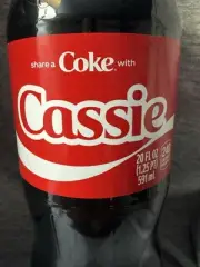 Share a Coke with Cassie 2025 Personalized Gift Coca~Cola Bottle 20oz Cass