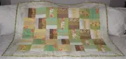 Hazel & Plum Moda Fabrics Flowers & Berries Handmade Quilt Fence Rail Pattern