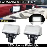2Pcs For Mazda 6 2002-2015 For CX-7 2007-2012 For CX-5 2013-2015 For Mazda Speed6 2005-2007 White LED Number License Plate Light