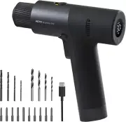 Cordless Brushless Drill 12V, LED Display Screen, 30 Precision Gears, 2 Working