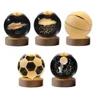 USB Glass Ball Desk Lamp Astronomical Ornament 3D Light Lamp Planet Night Lamp