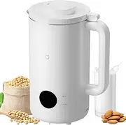 XIAO MI MIJIA Soy Milk Maker, 1L Homemade Almond, Oat, Soy, Rice Paste, Milkshake, Juice, Gumbo, Nut Milk Maker with Delay Start/Keep Warm/Self-Cleaning/Boil Water, 304 Stainless Steel(English Manual)