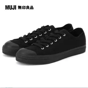 無印良品 MUJI 帆布鞋 全黑 二手