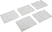 (5) Double Blu-Ray Trays 2 Disc Clear Digipak Glue-in Media Storage #BR2R90CL
