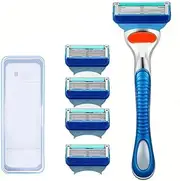 Hydro Sensitive Razor, 1 Razor Handle and 4 Cartridges | Razors for Men Sensitive Skin, 5 Blade Razor Men, Mens Razors for Shaving, Razor Blades for Men, 1 Handle with 4 Razor Blades Refills