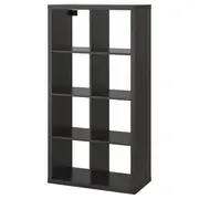 KALLAX shelving unit, black-brown, 77x147 cm