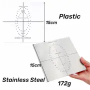 1pc Dental Rubber Dam Punch Board Barrier Template Stainless/Plastic Instruments
