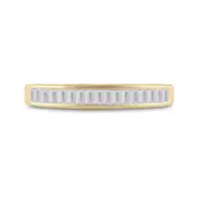 10kt Yellow Gold Womens Baguette Diamond Wedding Band Ring 1/4 Cttw
