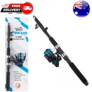 Jarvis Walker Focus Series 2 Spin Telescopic Combo 6ft Black