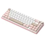 RK RKR65 Tri-mode Mechanical Gaming Keyboard with Knob Hot Swappable Gasket Structure 66 keys RGB Yanyu Switch 65% Layou