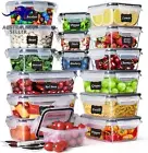16 Pack Airtight Food Storage Container Set, Fridge Organiser Ideal for Kitchen