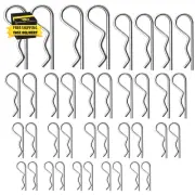 38Pcs Cotter Pin Assortment Kit, Hitch Pin Clip R Clips Retaining Pins Tractor C
