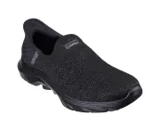 Womens Skechers Slip-Ins: Go Walk 7 - Springtime Black Sneakers Slip On Shoes