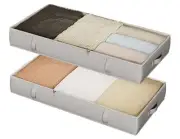 Under Bed Storage Containers, Underbed Storage Bins, 6 Inches Tall Clothes