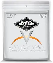 Black Diamond Strings® N550M37 5 String Bass Nickel 5 Str Med/Long Scale .045NR.065NR.085NR.105NR.125NR