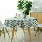 Round Table Cloth Cover Printed Linen Household Dining Party Tablecloth 150cm