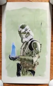 Star Wars ROTS Marc Wolfe Clone Commander Gree Order 66 Art Print Poster