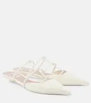 [Valentino Garavani] Valentino Garavani Rockstud Wispy 20 leather mules AU 5 white