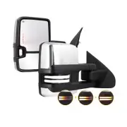 Towing Mirrors Chrome Switchback for 2014-2018 Chevy Silverado Suburban Tahoe...