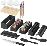 Sushi Maker Set, Deluxe Edition 20 Item Kit for Beginners to Make Yourself, Sushi Maker Kit Including Sushi Rolling Mat, Sticks and Shapes