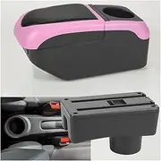 Arm Storage Box For T&oyota For Aygo X For Aygo Storage Box Arm Interior Armrest Box Armrest Storage Box Car Armrest Parts(Black Red)
