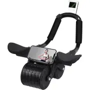 Ab Roller Wheel With Knee Mat Automatic Rebound Abdominal Wheel Timer Abdominal Wheel Exercise Roller