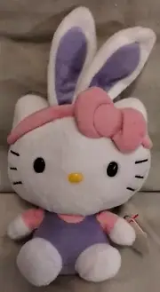 TY Beanie Babies Sanrio 2013 Hello Kitty Bunny Purple Plush -NEW