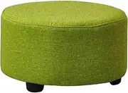 Footstools & Ottomans Stool/Living Room Stool,Solid Wood Frame,Cotton and Linen Fabrics,Easy to Store,Step Stool/Sofa Stool (Color : Green, Size : 20cm)
