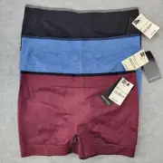 3 Pair J Ferrar Seamless Boxer Underwear Shorts Multicolor No Fly Mens M NWT