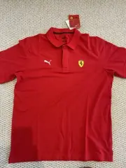 Ferrari Classic Polo Rosso Corsa - Medium Polo Shirt Brand New