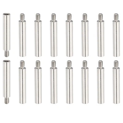 M4x30+6mm Album Scrapbook Extension Posts Extension Screw Stainless Steel 16Pcs